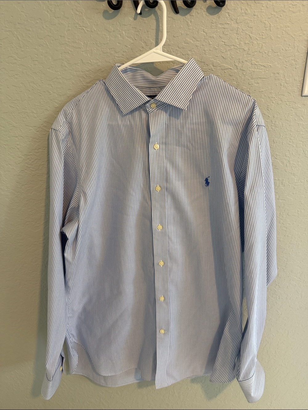 Ralph Lauren Blue & White Pinstripe Men's Dress Shirt